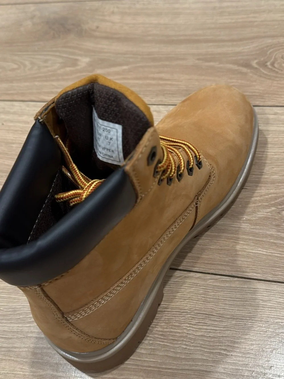 Men's Tan Work Boot with Padded Collar and Lug Sole
